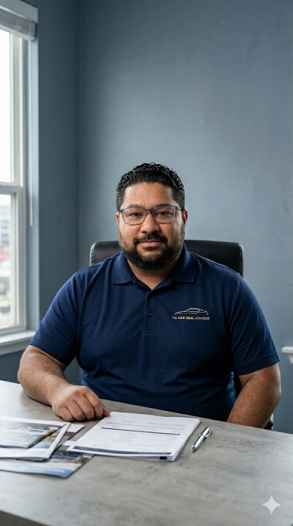 Kunal, founder of My Car Deal Advisor, seated at a desk